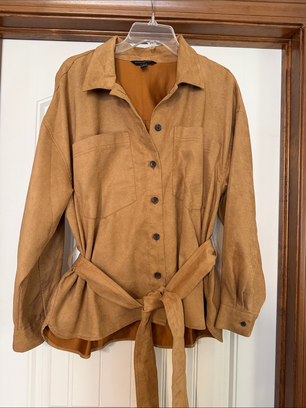 Banana Republic Tan Tie-Waist Utility Jacket